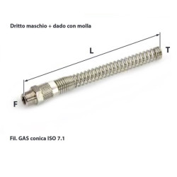 C58.3/8.10-08   Raccordo a calz  Diritto maschio   molla G 3/8 T 10 08