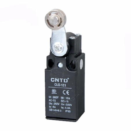 CLS-121   Finecorsa  in plastica  leva in acciaio inox con rotella in acciaio inox  NO  NC  10A 250V  IP65  M20