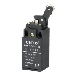 CLS-127   Finecorsa  in plastica  leva acciaio inox con rotella in acciaio inox  NO  NC  10A 250V  IP65  M20