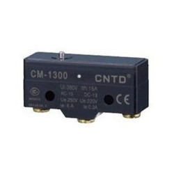 CM-1300  Micro interruttore switch serie CM  in plastica  pistoncino in acciaio inox  1NO NC  15A 250V  IP20