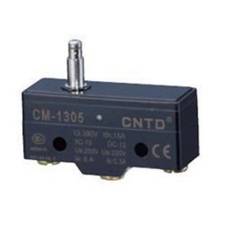 CM-1305   Micro interruttore switch serie CM  in plastica  pistoncino in acciaio inox  1NO NC  15A 250V  IP20