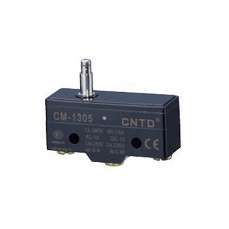 CM-1305   Micro interruttore switch serie CM  in plastica  pistoncino in acciaio inox  1NO NC  15A 250V  IP20