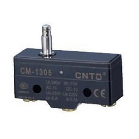 CM-1305   Micro interruttore switch serie CM  in plastica  pistoncino in acciaio inox  1NO NC  15A 250V  IP20