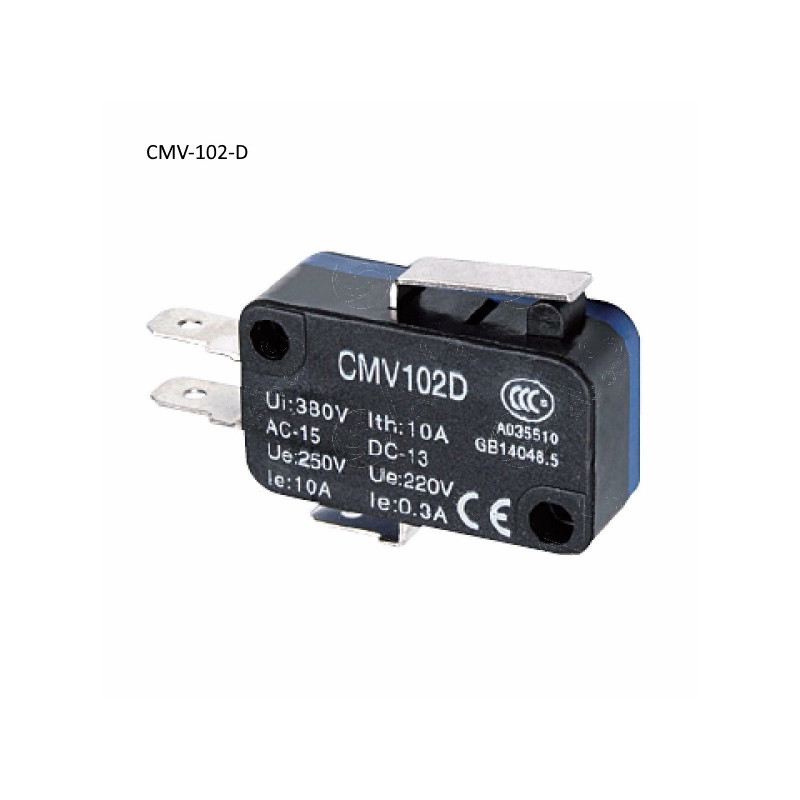 CMV-102-D  Micro interruttore switch leva  inox   NO NC  10A 250V