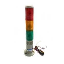 CPTL5ROG-24VAC   Lampeggiatore a led  24 Vac tre colori rosso  arancio  verde con luce fissa  lampeggiante senza cicalino