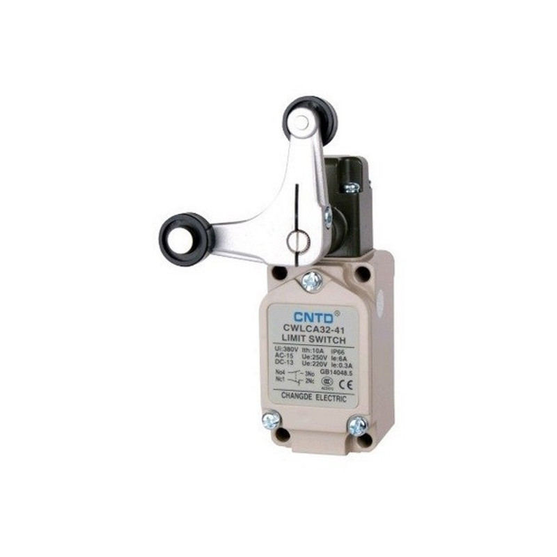 CWLCA32-41   Finecorsa metallico  leva regolabile inox con rullo in plastica  NO NC 10A 250V IP66  M20