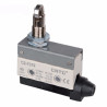 CZ-7312  Micro Finecorsa in plastica  pistoncino  con rotella in acciaio inox perpendicolare  1NO NC 10A 250V IP40  passacavo in