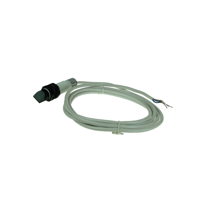 FAIC/BN-2A   Sensore  M18 Retro reflex  alim 10  30Vdc   NO  NC NPN  Sn 4m Corpo PBT  ottica da 90° cavo 2m