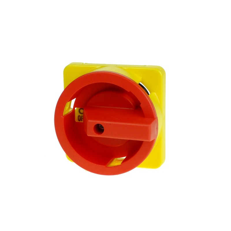 H69-0001   Maniglia 64x64mm rosso e giallo  per sezionatori serie 69