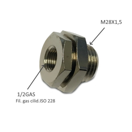 L06.1/2    Passaparete in ottone nichelato F  F  G 1/2