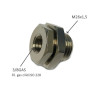 L06.3/8   Passaparete in ottone nichelato F F  G 3/8
