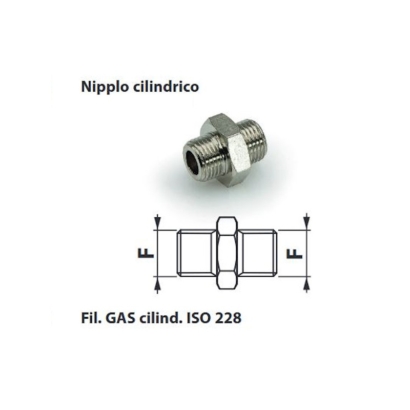 L72.18   Nipplo cilindrico G 1/8