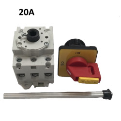 LB69-3020-H6903-E69   Sezionatore per montaggio su base  3 poli  20 A completa di maniglia  H69 0003  e Albero E69 0003