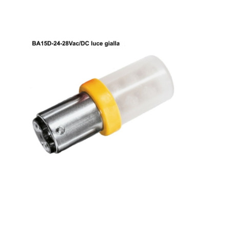 LD E14F Y28 AC/DC   Lampada LED BA15d  giallo 28 Vac dc