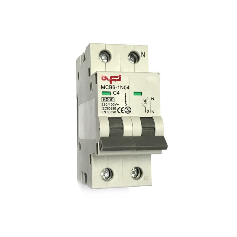 MCB6-1N04   Interruttore automatico magnetotermico 1 P N  4A  230 400Vac