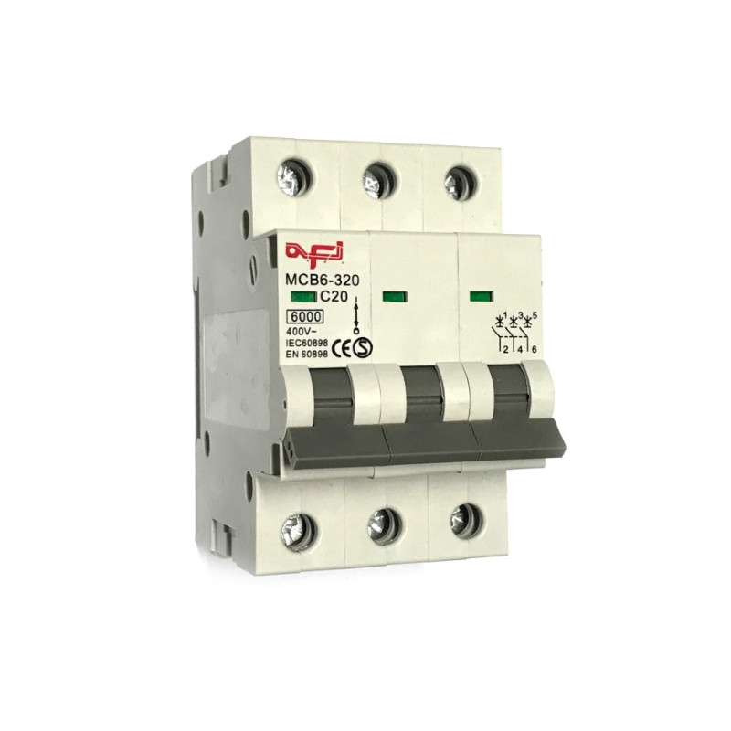 MCB6-320   Interruttore automatico magnetotermico 3 P 20A  400Vac
