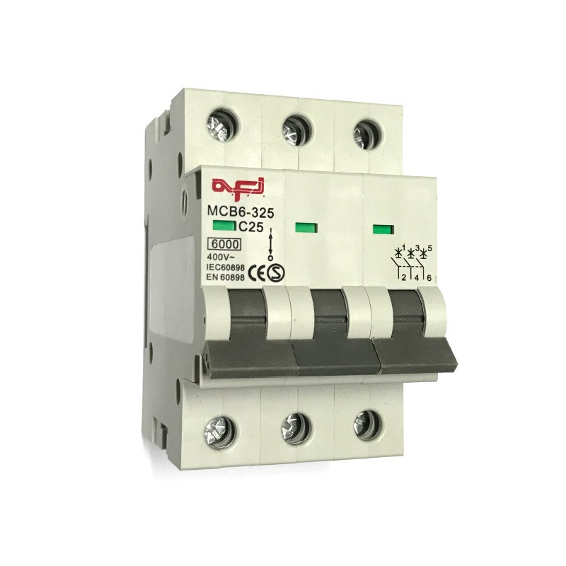MCB6-325   Interruttore automatico magnetotermico 3 P 25A  400Vac