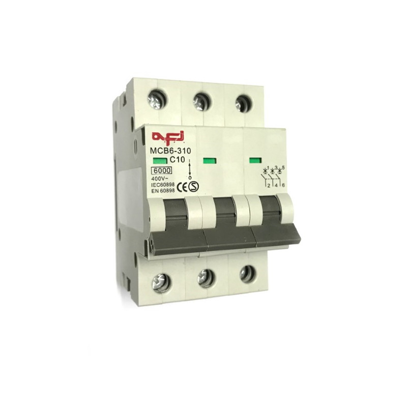 MCM6-310   Interruttore automatico magnetotermico 3 P 10A  400Vac