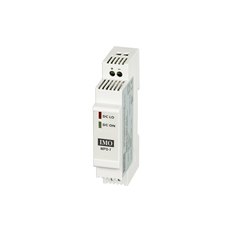 MPS-1-010-12DC   Alimentatore AC DC Ingresso 90 265 Vac  Uscita 12 Vdc 10Watt 0,84A  Montaggio su guida DIN  UL  CUL  TUV