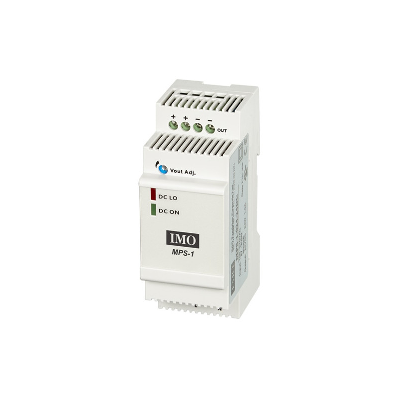 MPS-1-024-24DC   Alimentatore modulare Ingresso 90-265VAC, 24VDC Uscita 24W, 1.0A  Montaggio su guida DIN  UL  CUL  TUV
