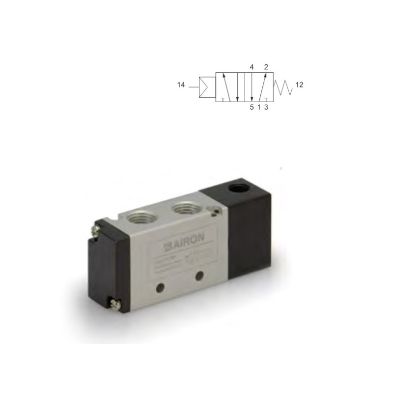 PF52M3   Valvola TG  27 G  3/8  5/2 comando pneumatico riposiz  a molla