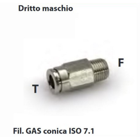 R01.1/8.08   Raccordo rapido diritto G 1/8 T 08