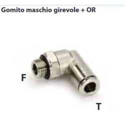 RG12.1/4.06    Raccordo rapido  L  M girevole  G 1/4  or  T 06
