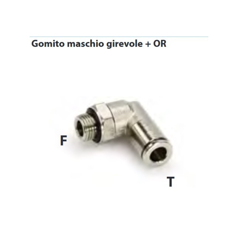 RG12.3/8.12   Raccordo rapido  L  M  girevole  G 3/8   T 12