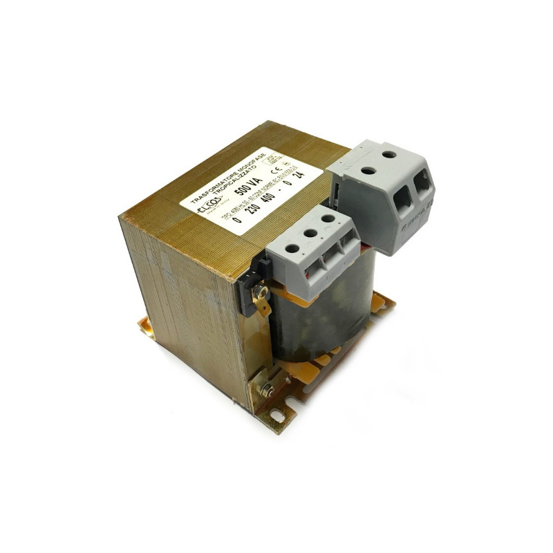 TR4080A   Trasformatore monofase  500VA   Classe B  Primari 230 400V 50 60Hz  Secondario 24V