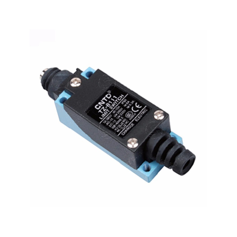 TZ-8111   Finecorsa  pistoncino in acciaio inox con cuffia antipolvere  NO NC  10A 250V IP65 pressacavo in gomma
