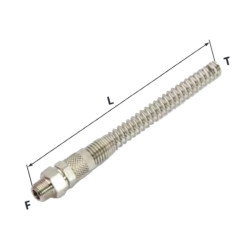 C58G.3/8.12.08   Raccordo  a calzamento diritto maschio  girevole  molla G 3/8  T 12 08