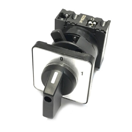 CS20A-A1-SP2   Interruttore a camme 1 Polo 2 Posizioni  20 Amp  On  Off Montaggio con piastra di legenda con maniglia
