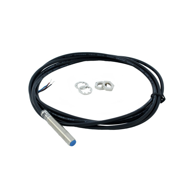 PB0802/DSAN-A   Sensore induttivo M8 schermato  Alim 10 30 Vdc NO  NPN  Sn 2mm Corpo in ottone nichelato  Cavo 2m
