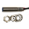 PB1204/DSAN-A   Sensore induttivo M12 schermato  Alim 10 36 Vdc NO NPN  Sn  4mm  Corpo Ottone nichelato cavo 2m