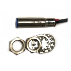 PB1204/DSAN-A-30   Sensore induttivo M12 schermato  alim 10 30Vdc  NO  NPN  Sn  4mm Corpo  in ottone nichelato uscita cavo 2m