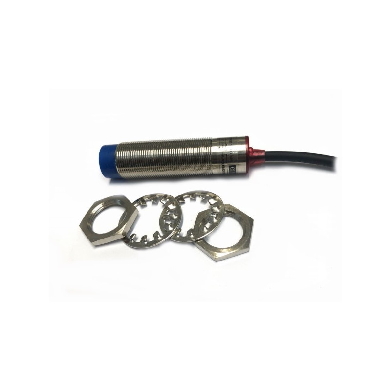 PB1805/DUCP-A  Sensore induttivo M18 non schermato  10 30Vdc  NC  PNP  Sn  5mm  corpo in ottone nichelato  cavo 2m