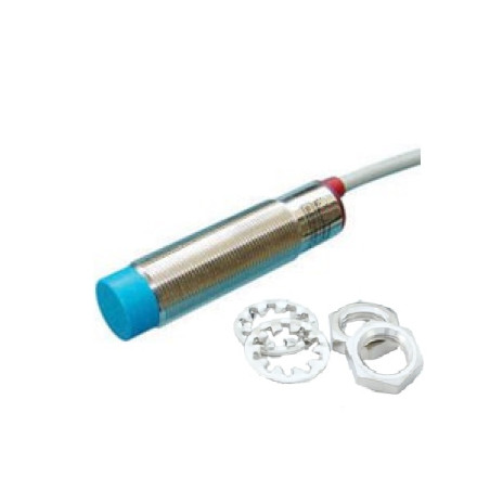 PB1808/AUC-A  Sensore induttivo M18 Non schermato  20 250Vac  NC Sn  8mm  Corpo in ottone nichelato cavo 2 m