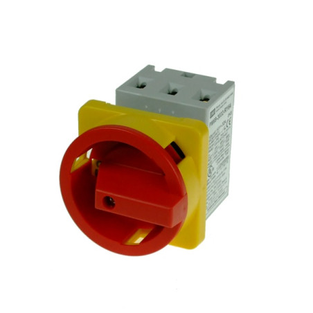 PM69-3032-RY64  Sezionatore da pannello 3 poli 32A fornito con Manico rosso e giallo