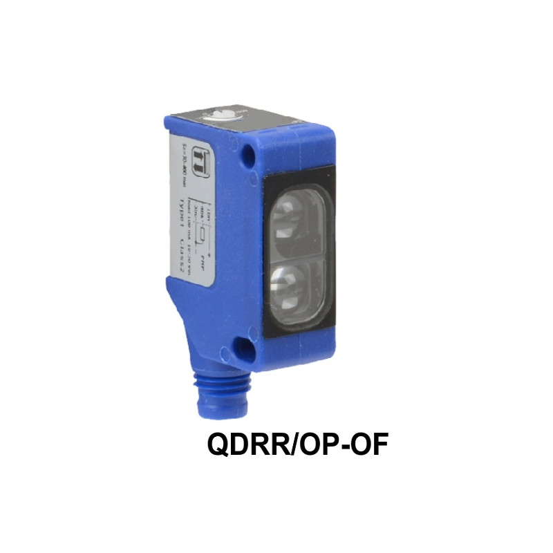 QDRR/0P-0F   Sensore fotoelettrico infrarossi   blocco ricevitore  Connettore M8  alim  10 30Vdc NO   NC PNP  Sn   20m  corpo 31