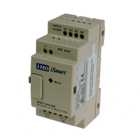 SMT-MD-R8   Modulo di espansione iSmart  24Vdc   4 ingressi 24 Vcc  4 uscite relè  8A 2A