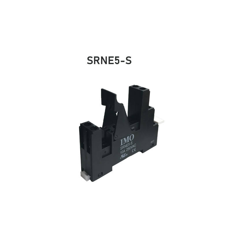 SRNE5-S   Zoccolo relè   tarchetta per relè SRRHN  montaggio su barra Din  T35  8 pin  singolo PDM PLM  PRC  PDL  PVR  PVM