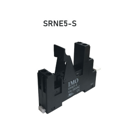 SRNE5-S   Zoccolo relè   tarchetta per relè SRRHN  montaggio su barra Din  T35  8 pin  singolo PDM PLM  PRC  PDL  PVR  PVM