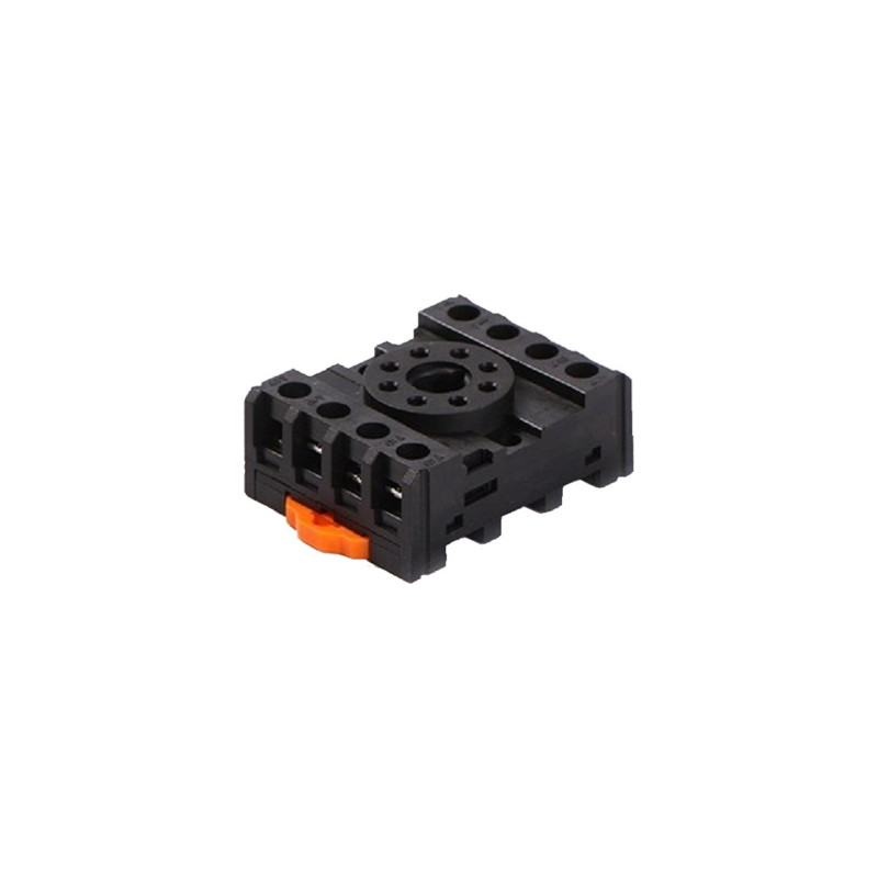 SRPE8   Zoccolo  octal per relè montaggio a pannello  T35 DIN  8 pin