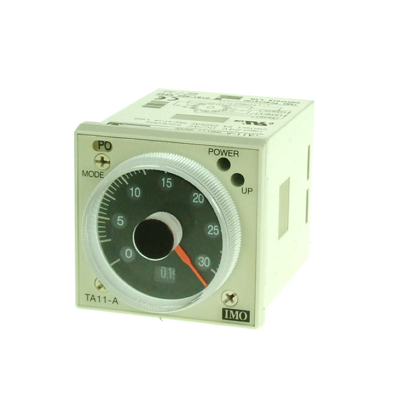 TA11-A24AC/DC   Timer per montaggio a pannello48x48  multiscala 0 05s 60hr  doppio  contatto  CO 5A  11 pin undecal  multifunzio