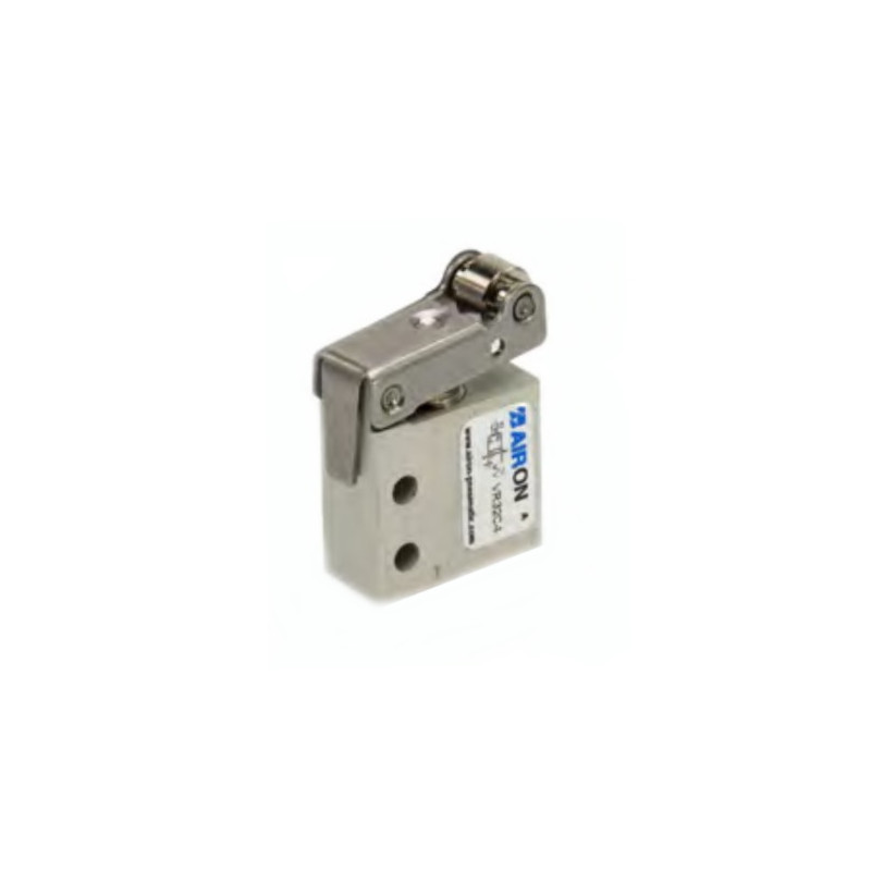 VR32C5L   Valvola a leva  rullo 3/2 NC  attacco laterale filettato  M5