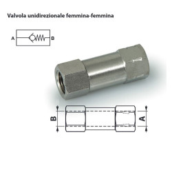 VUFF8   Valvola unidirezionale femmina  femmina G 1/8