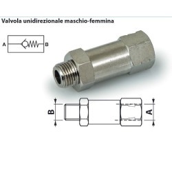 VUFM4   Valvola unidirezionale femmina  maschio G 1/4