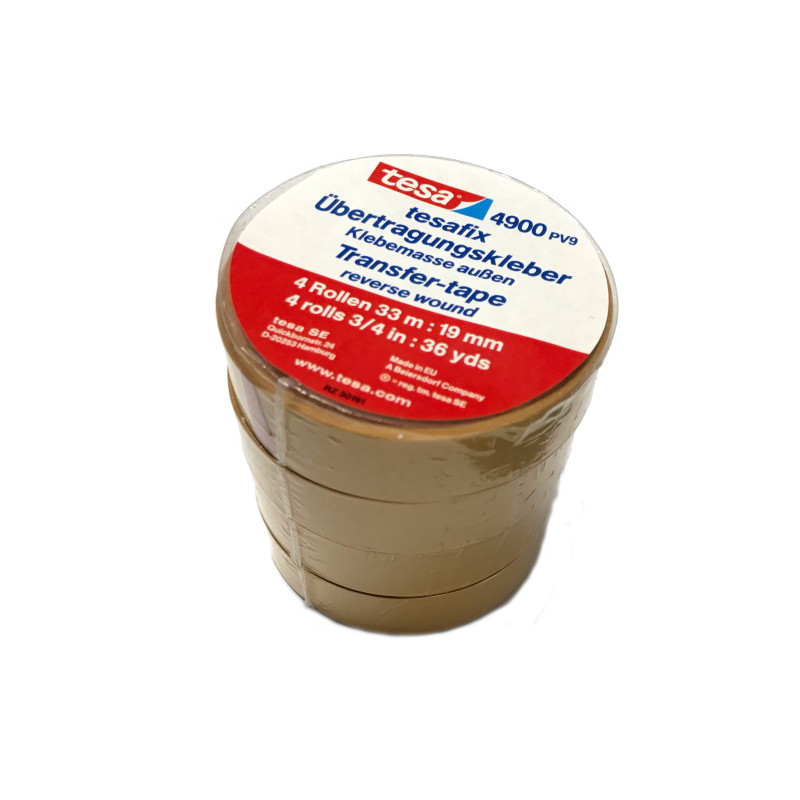 04900-00063-09   Rotolo Tesa 4900 biadesivo 19 mm x 33 mt Confezione da 4 rotoli