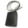 663 C1m   Minipedale in plastica nero collegato con 1,4 mtl  di cavo FROR 2x0,5 grigio  contatto NO