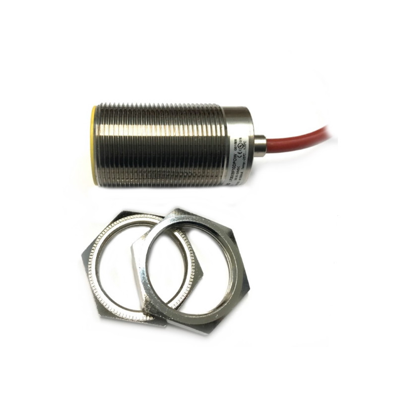 LR30XBF10DPOW   Sensore induttivo per temperature  -25°C a 120°C  M30  PNP  NO  Alim  10  30VDC  SN 10mm  Cavo in silicone 2m  m